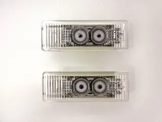 BMW LED dinamiskā logo projekcija uz durvīm ar stikla lēcam. 2 gb.